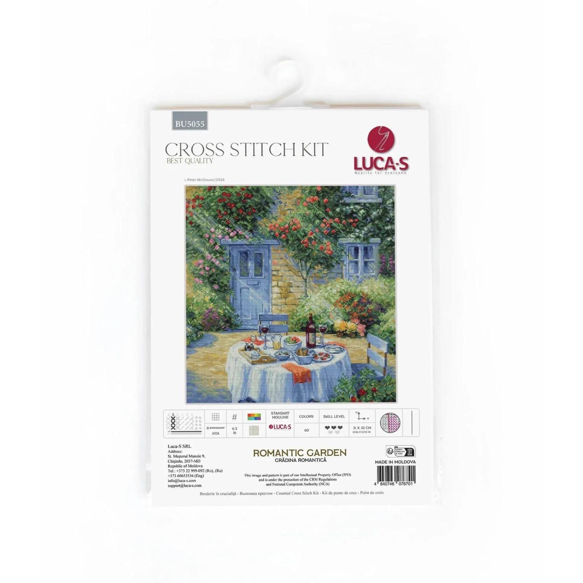Luca-S Romantic Garden Counted Cross Stitch Kit